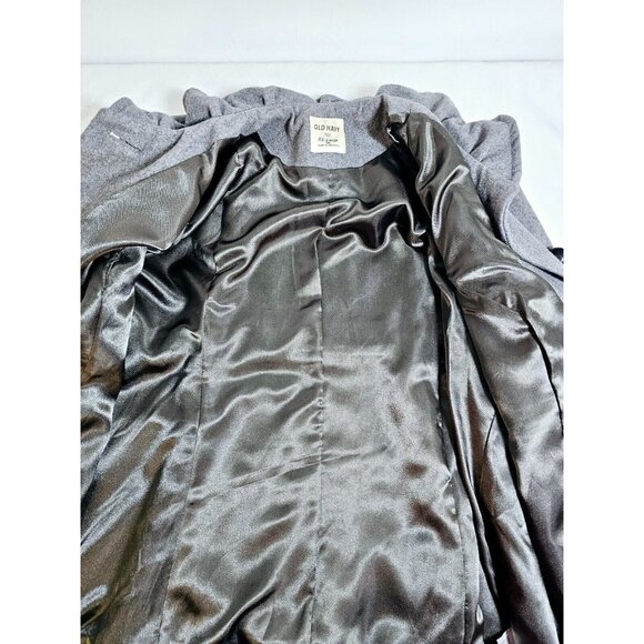 Old Navy Womens Size 2X Gray Pea Coat Wool Blend Winter Jacket Buttons Plus - Picture 5 of 9